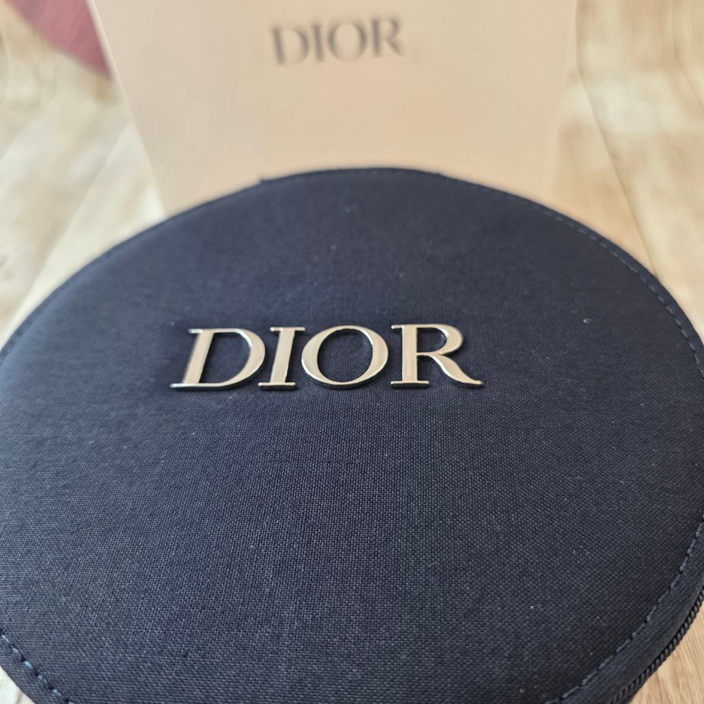 Women's Dior Navy Round Cosmetic Bag - Picture 2 of 8